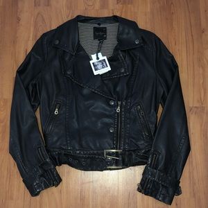 NWT Jessica Simpson Pleather Biker Jacket